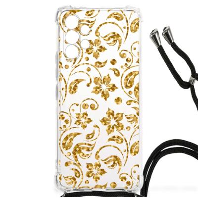 Samsung Galaxy A13 4G Case Gouden Bloemen