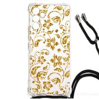 Samsung Galaxy A13 4G Case Gouden Bloemen