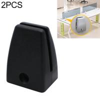 2 stks ruimte aluminiumlegering Bureau scherm klemmen scherm baffle (zwart) 2 stks ruimte aluminiumlegering Bureau scherm klemmen scherm baffle (zwart)