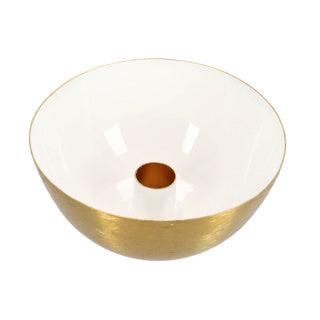 Kandelaar madras schaal wit 14 cm metaal