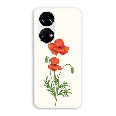 Red poppy: Huawei P50 Transparant Hoesje