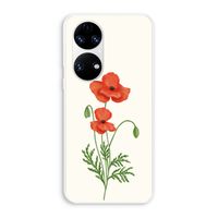 Red poppy: Huawei P50 Transparant Hoesje Red poppy: Huawei P50 Transparant Hoesje