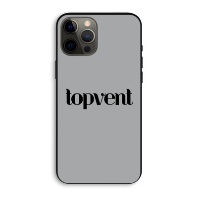 Topvent Grijs Zwart: iPhone 12 Pro Max Biologisch afbreekbaar hoesje
