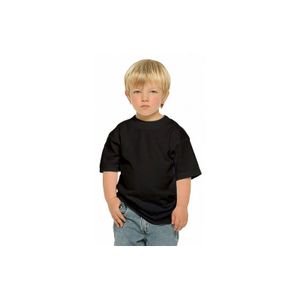 Set van 3x stuks zwarte kinder t-shirts 100% katoen, maat: 158-164 (XL)