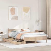 Bedframe zonder matras massief grenenhout 120x190 cm
