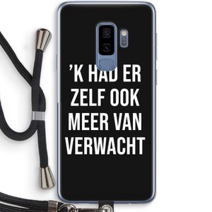 Meer verwacht - Zwart: Samsung Galaxy S9 Plus Transparant Hoesje met koord