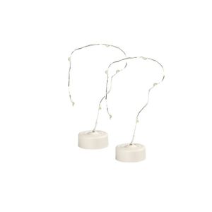 2x Micro 6 lamp LED stolp verlichting op batterijen