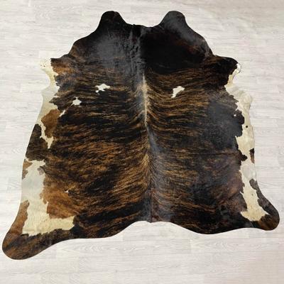 Koeienhuid bruin zwart creme wit brindle 245x215cm XXL
