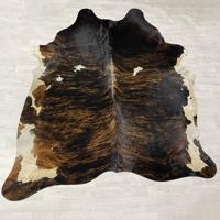 Koeienhuid bruin zwart creme wit brindle 245x215cm XXL