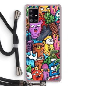 Vexx Mixtape: Samsung Galaxy A51 5G Transparant Hoesje met koord