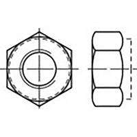 TOOLCRAFT TO-6864498 Zeskantmoeren M12 DIN 982 Staal Verzinkt 500 stuk(s)