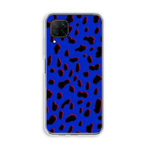 Blue Leopard: Huawei P40 Lite Transparant Hoesje