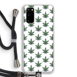 Weed: Samsung Galaxy S20 Transparant Hoesje met koord
