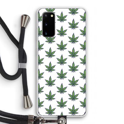 Weed: Samsung Galaxy S20 Transparant Hoesje met koord