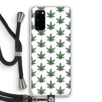 Weed: Samsung Galaxy S20 Transparant Hoesje met koord