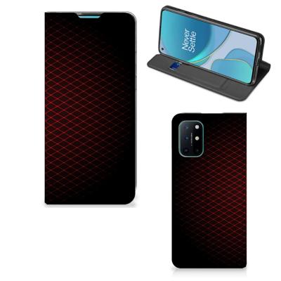 OnePlus 8T | Hoesje met Magneet | Geruit Rood