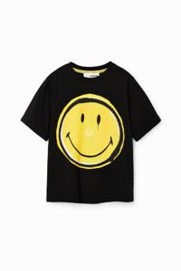 T-shirt met korte mouwen en Smiley® - BLACK - 7/8