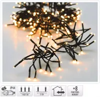 Kerstverlichting LED cluster 2016 lampjes 14m, extra warm wit