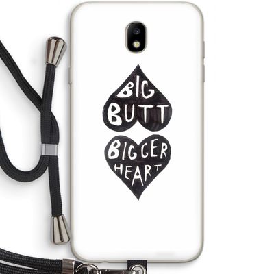Big butt bigger heart: Samsung Galaxy J7 (2017) Transparant Hoesje met koord