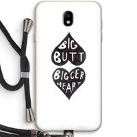 Big butt bigger heart: Samsung Galaxy J7 (2017) Transparant Hoesje met koord