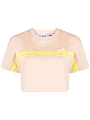 GCDS t-shirt en coton à logo imprimé - Tons neutres