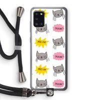 Meow: Samsung Galaxy A31 Transparant Hoesje met koord