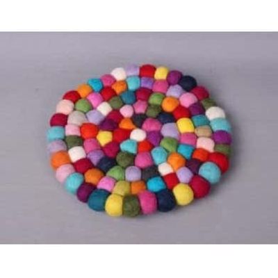 Vilten Onderzetter Multicolor (Rond)