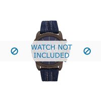 Diesel horlogeband DZ5354 Leder Blauw 22mm + bruin stiksel