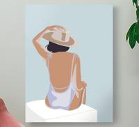 Canvas schilderij slaapkamer Mode meisje minimalistische stijl