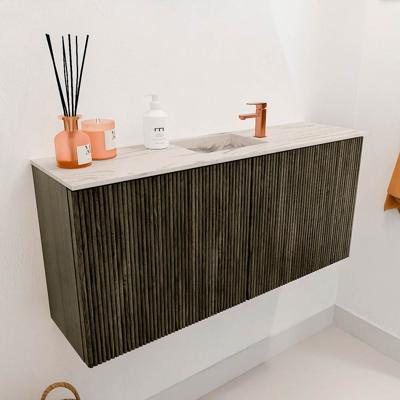 Toiletmeubel Mondiaz Joya Dlux | 90 cm | Meubelkleur Shadow | Faye wastafel Nata Wasbak Midden | 1 kraangat