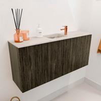 Toiletmeubel Mondiaz Joya Dlux | 90 cm | Meubelkleur Shadow | Faye wastafel Nata Wasbak Midden | 1 kraangat