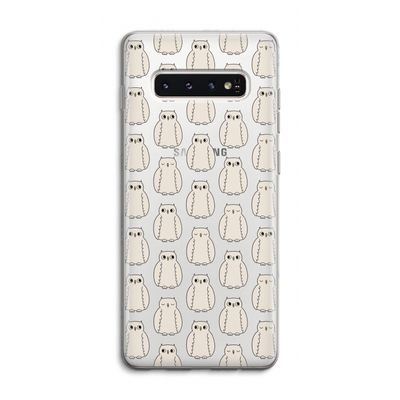 Uilen: Samsung Galaxy S10 4G Transparant Hoesje