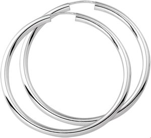 TFT Creolen Ronde Buis Zilver Glanzend 3 mm x 50 mm
