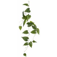 Mica Decoration kunstplant slinger Philodendron  - groen - 115 cm - Kamerplant snoer   - - thumbnail