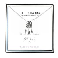 Life Charms Ketting met Giftbox Silver Dream Catcher - thumbnail