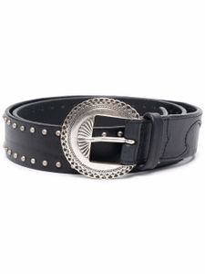 Golden Goose ceinture cloutée en cuir - Noir