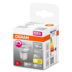 OSRAM 4058075433663 LED-lamp Energielabel F (A - G) GU10 Reflector 7 W = 80 W Warmwit (Ø x l) 50 mm x 52 mm 1 stuk(s)