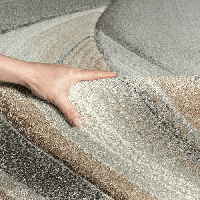 Vloerkleed Golfjes Desing Bruin/Grijs-160 x 230 cm