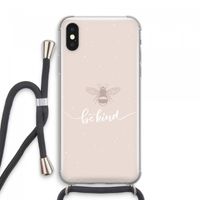 Be(e) kind: iPhone XS Max Transparant Hoesje met koord