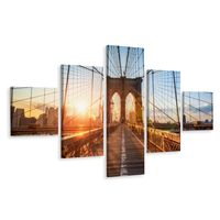 Schilderij - Brooklyn Bridge, USA, close up, Premium Print - thumbnail