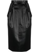 Maison Margiela jupe mi-longue Cintzen en satin - Noir