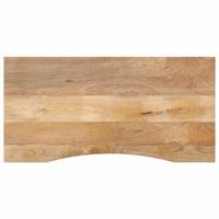 Bureaublad met ronding 110x50x2,5 cm massief ruw mangohout