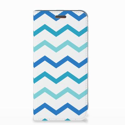 Motorola Moto E5 Play | Hoesje met Magneet | Zigzag Blauw