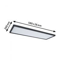 Paulmann Atria Shine 71003 LED-plafondlamp 22 W Warmwit Zwart - thumbnail