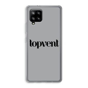 Topvent Grijs Zwart: Samsung Galaxy A42 5G Transparant Hoesje