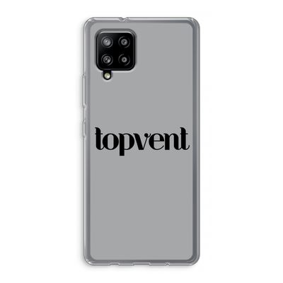 Topvent Grijs Zwart: Samsung Galaxy A42 5G Transparant Hoesje