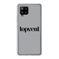 Topvent Grijs Zwart: Samsung Galaxy A42 5G Transparant Hoesje