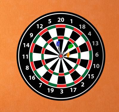 Dartbord sticker