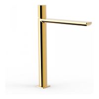 Wastafelkraan Tres Loft | Opbouw | Mengkraan | Hoog model | 1-knop | Rond | 24k Goud glans