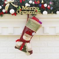 Christmas Ornament decoratie Snowman Merry Christmas Kerstmis grote kous Gift Bag hanger